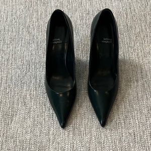 New Anthropologie Jeffrey Campbell Intrigued Heels Dark Green-Size 9.5